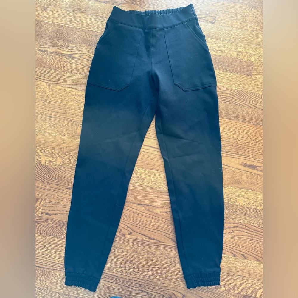 SPANX Perfect Pants Joggers Black High Rise Comfy Soft Casual Pull On Sporty‎ S